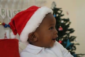 Children and volunteers at the celebration